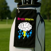 Brainstorm Good Idea Lightbulb Thunder Golf Towel