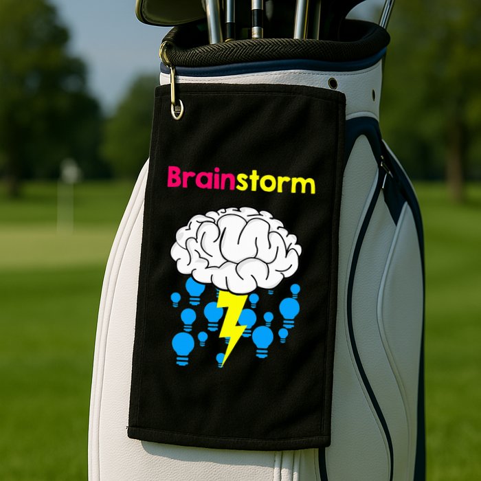 Brainstorm Good Idea Lightbulb Thunder Golf Towel