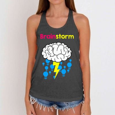 Brainstorm Good Idea Lightbulb Thunder Women's Knotted Racerback Tank