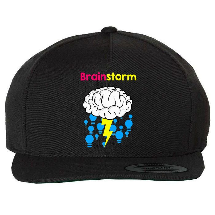 Brainstorm Good Idea Lightbulb Thunder Wool Snapback Cap
