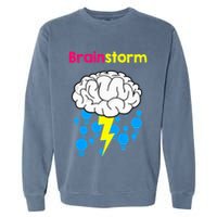 Brainstorm Good Idea Lightbulb Thunder Garment-Dyed Sweatshirt
