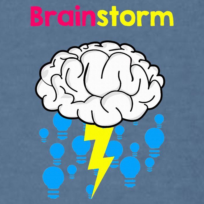Brainstorm Good Idea Lightbulb Thunder Garment-Dyed Sweatshirt