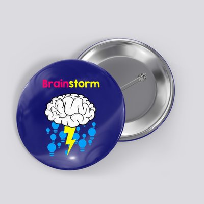 Brainstorm Good Idea Lightbulb Thunder Button