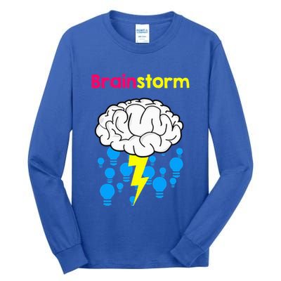 Brainstorm Good Idea Lightbulb Thunder Tall Long Sleeve T-Shirt