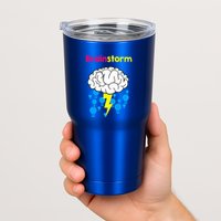 Brainstorm Good Idea Lightbulb Thunder Tumbler