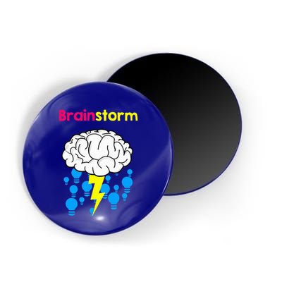 Brainstorm Good Idea Lightbulb Thunder Magnet