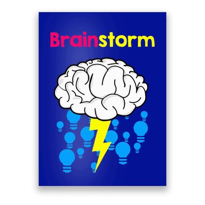 Brainstorm Good Idea Lightbulb Thunder Poster