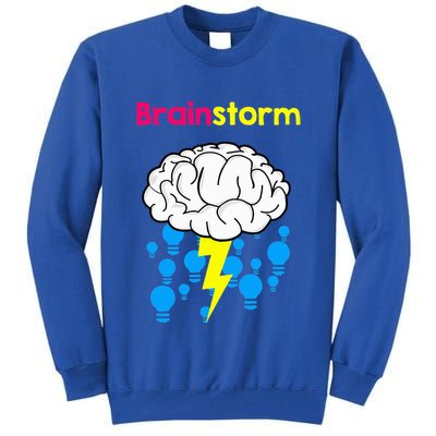 Brainstorm Good Idea Lightbulb Thunder Tall Sweatshirt