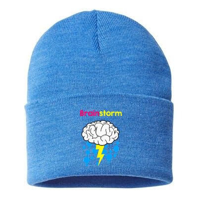 Brainstorm Good Idea Lightbulb Thunder Sustainable Knit Beanie