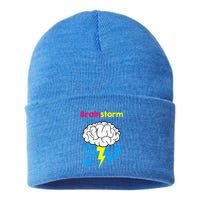 Brainstorm Good Idea Lightbulb Thunder Sustainable Knit Beanie