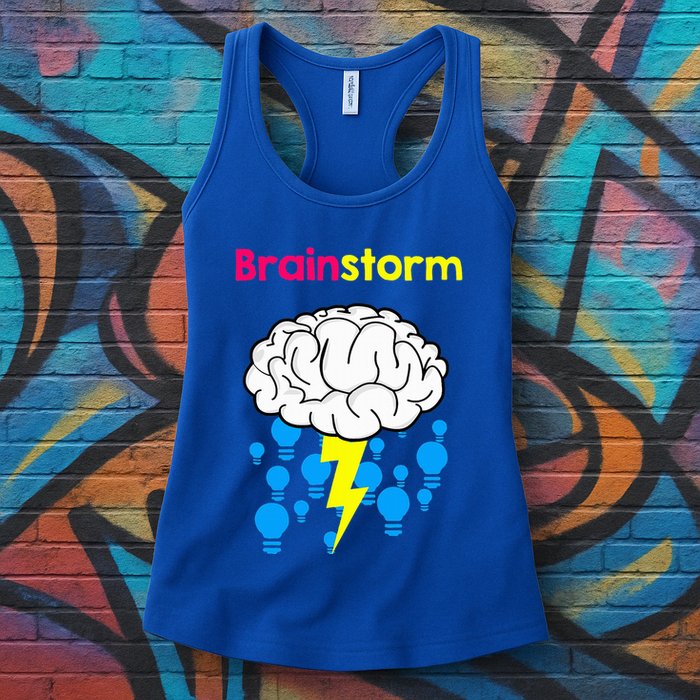 Brainstorm Good Idea Lightbulb Thunder Womens Tank Top
