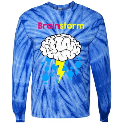 Brainstorm Good Idea Lightbulb Thunder Tie-Dye Long Sleeve Shirt