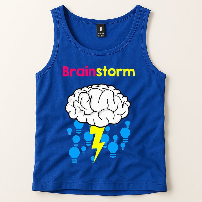 Brainstorm Good Idea Lightbulb Thunder Tank Top