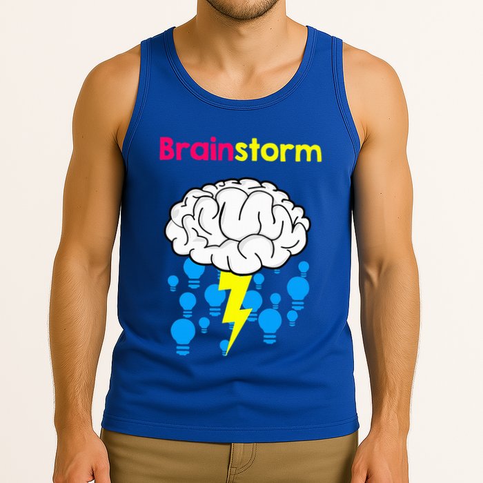 Brainstorm Good Idea Lightbulb Thunder Tank Top