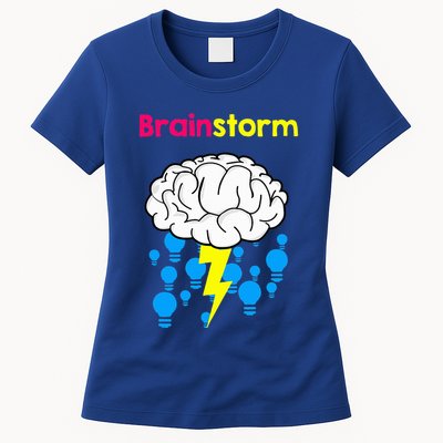 Brainstorm Good Idea Lightbulb Thunder Womens T-Shirt