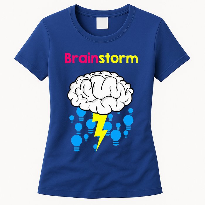 Brainstorm Good Idea Lightbulb Thunder Womens T-Shirt