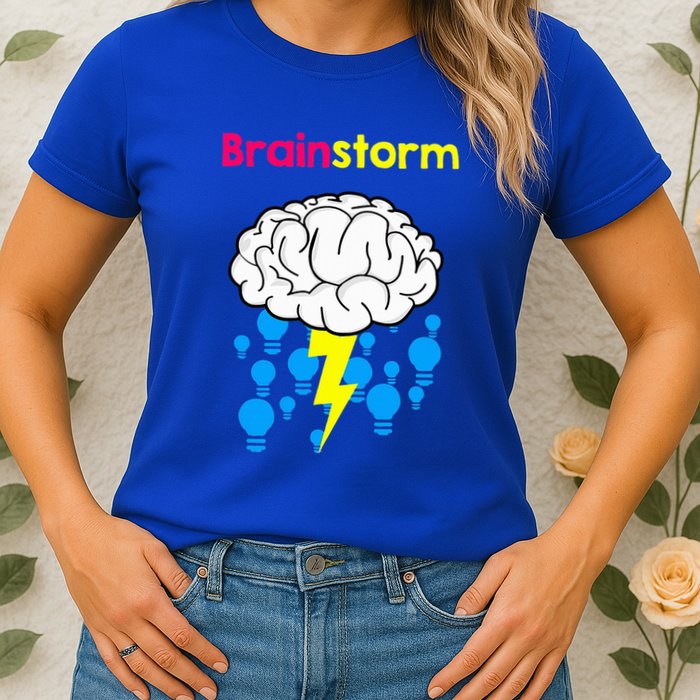Brainstorm Good Idea Lightbulb Thunder Womens T-Shirt