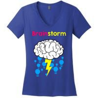 Brainstorm Good Idea Lightbulb Thunder Women's V-Neck T-Shirt