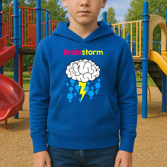 Brainstorm Good Idea Lightbulb Thunder Kids Hoodie