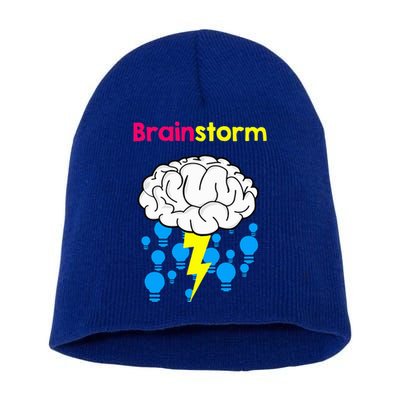 Brainstorm Good Idea Lightbulb Thunder Short Acrylic Beanie