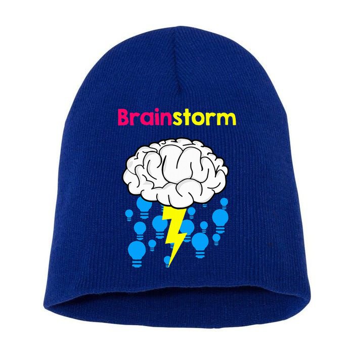 Brainstorm Good Idea Lightbulb Thunder Short Acrylic Beanie