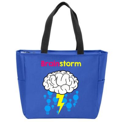 Brainstorm Good Idea Lightbulb Thunder Zip Tote Bag
