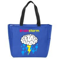 Brainstorm Good Idea Lightbulb Thunder Zip Tote Bag