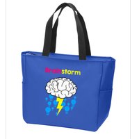 Brainstorm Good Idea Lightbulb Thunder Zip Tote Bag