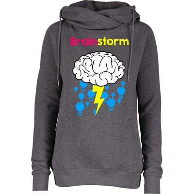 Brainstorm Good Idea Lightbulb Thunder Womens Funnel Neck Pullover Hood