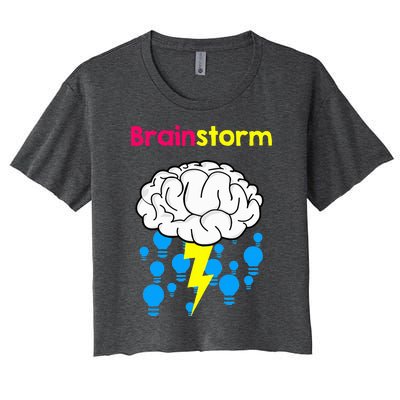 Brainstorm Good Idea Lightbulb Thunder Women's Crop Top Tee