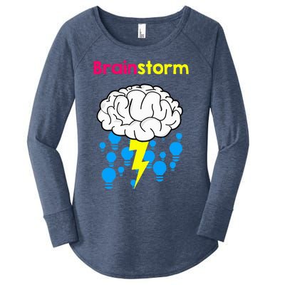 Brainstorm Good Idea Lightbulb Thunder Women's Perfect Tri Tunic Long Sleeve Shirt