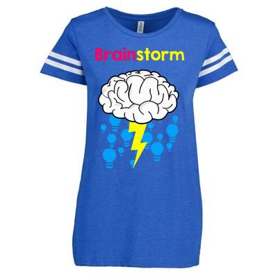 Brainstorm Good Idea Lightbulb Thunder Enza Ladies Jersey Football T-Shirt