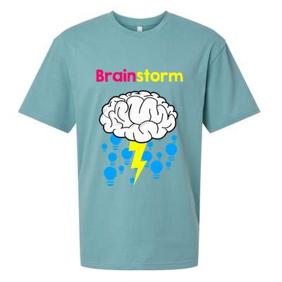 Brainstorm Good Idea Lightbulb Thunder Sueded Cloud Jersey T-Shirt