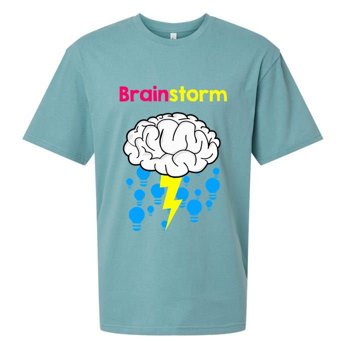 Brainstorm Good Idea Lightbulb Thunder Sueded Cloud Jersey T-Shirt