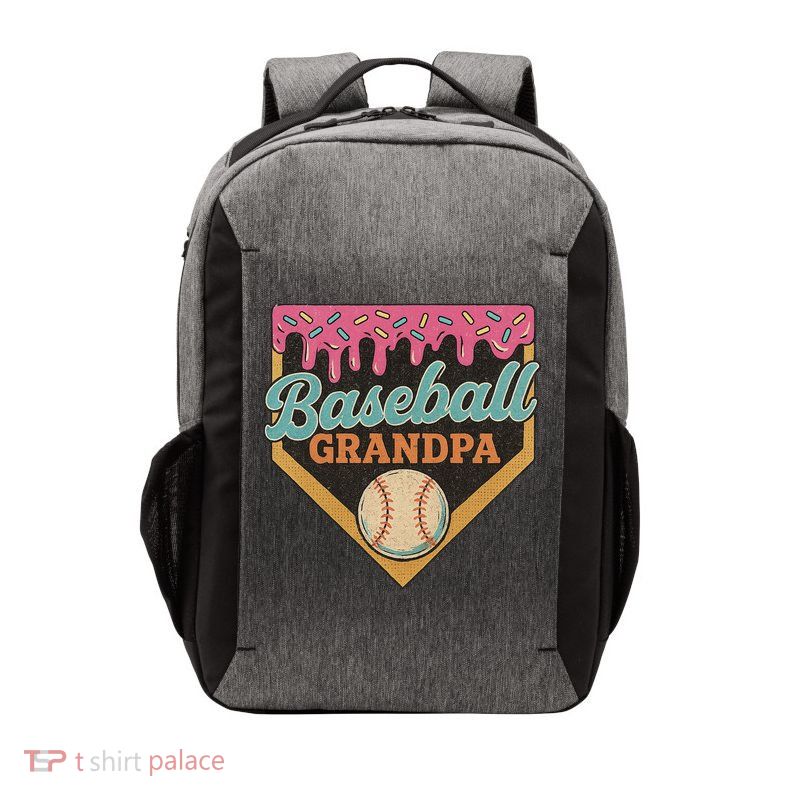 Baseball Grandpa Ice Cream Drip Vector Backpack