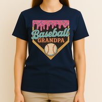 Baseball Grandpa Ice Cream Drip T-Shirt