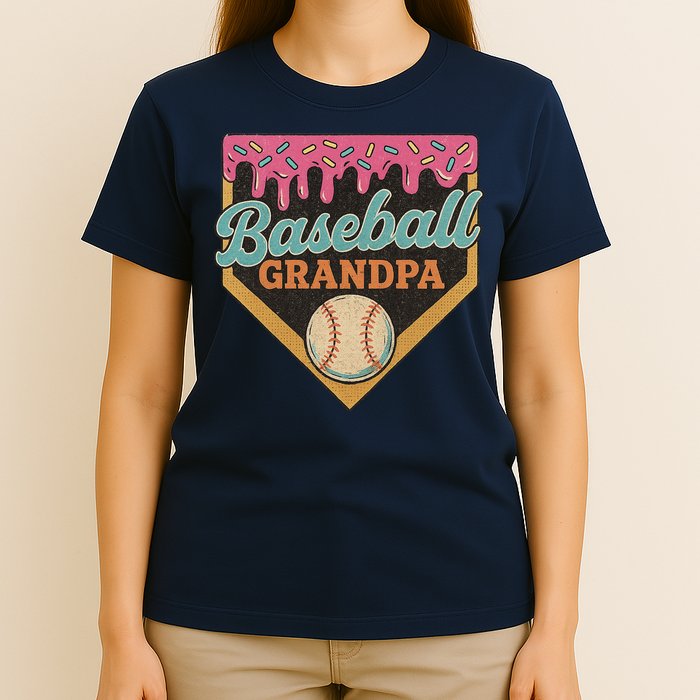 Baseball Grandpa Ice Cream Drip T-Shirt