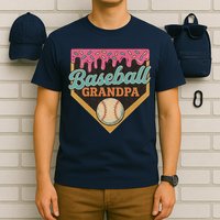 Baseball Grandpa Ice Cream Drip T-Shirt
