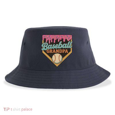 Baseball Grandpa Ice Cream Drip Sustainable Bucket Hat