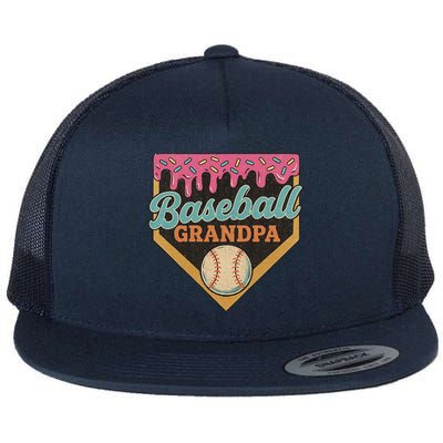Baseball Grandpa Ice Cream Drip Flatbill Hat