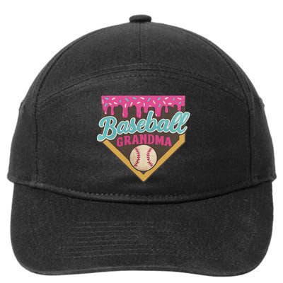 Baseball Grandma Ice Cream Drip 7-Panel Snapback Hat