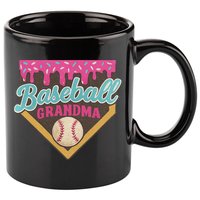 Baseball Grandma Ice Cream Drip 11oz C Handle Ceramic Mug