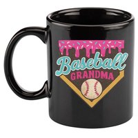 Baseball Grandma Ice Cream Drip 11oz C Handle Ceramic Mug