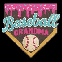 Baseball Grandma Ice Cream Drip Drawstring Bag