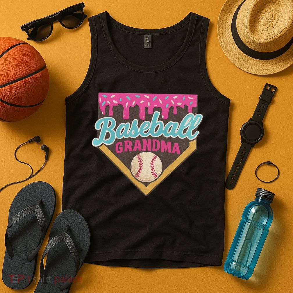 Baseball Grandma Ice Cream Drip Tank Top