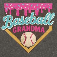 Baseball Grandma Ice Cream Drip Cotton Canvas Backpack