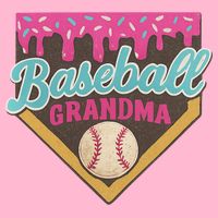 Baseball Grandma Ice Cream Drip T-Shirt