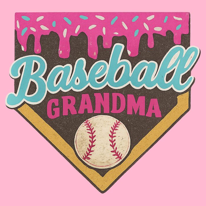 Baseball Grandma Ice Cream Drip T-Shirt