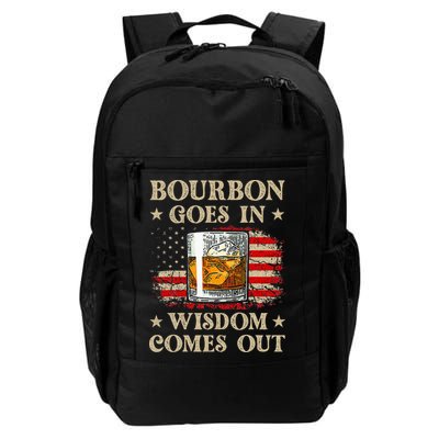 Bourbon Goes In Wisdom Comes Out Funny Drinking Backpack