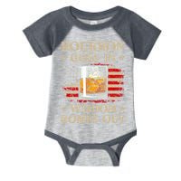Bourbon Goes In Wisdom Comes Out Funny Drinking Infant Baby Jersey Bodysuit